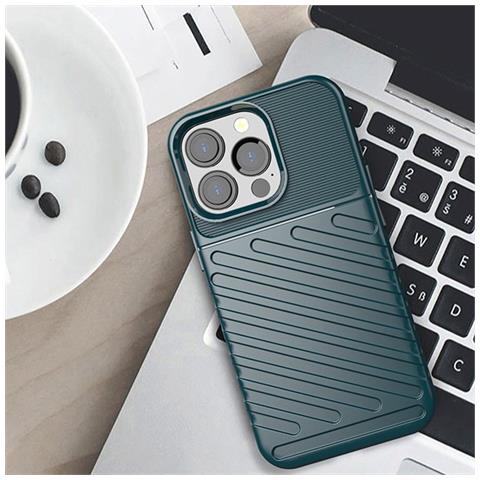 Thunder Case Flessibile, Resistente, Custodia In Tpu Per Iphone 13 Pro, Verde - Foto 2