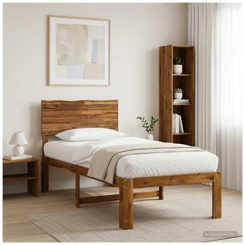 Letto Singolo con Testiera ROSTOCK Naturale 75 x 190 cm - Foto 2