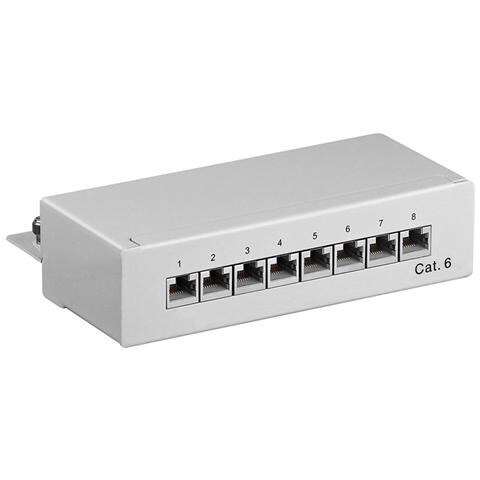 I-PP 08-E-C6S - Pannello Patch 8 Porte Cat. 6 STP Grigio - Foto 2