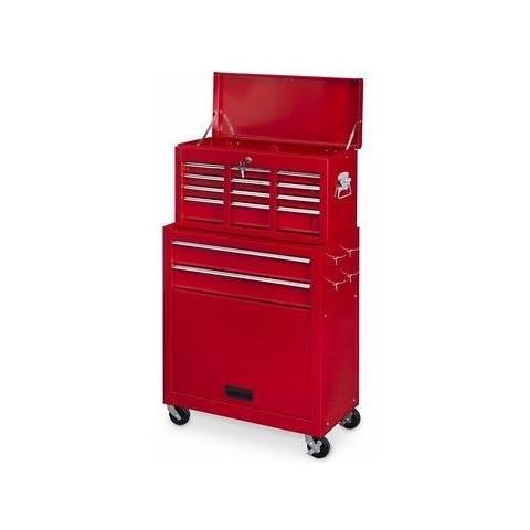 Carrello 8cassetti Cassettiera Removibile Ganci Portautensili Carico 70kg 4ruote Girevoli - Foto 4