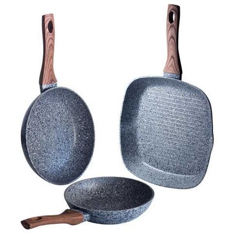 Set 3 Padelle Rivestite In Marmo - Foto 9