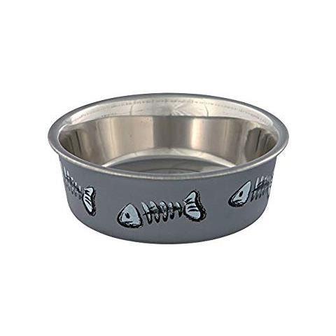 Trixie Ciotola In Acciaio Inox Gatto Con Rivestimento In Plastica E Base In Gomma Anello- - Foto 2