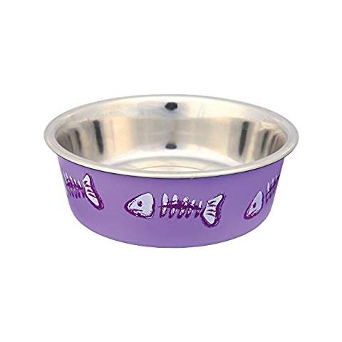 Trixie Ciotola In Acciaio Inox Gatto Con Rivestimento In Plastica E Base In Gomma Anello- - Foto 1