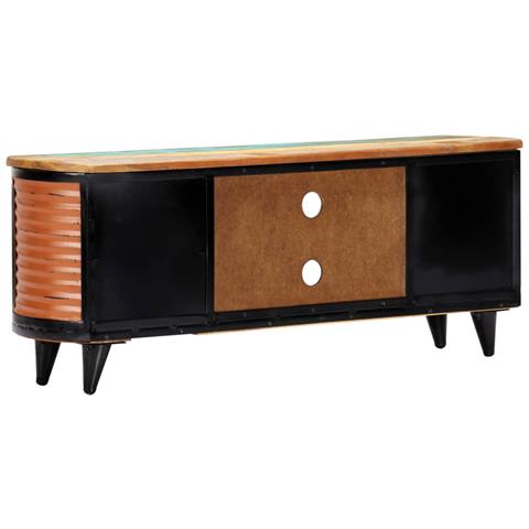 Mobile Porta Tv 120x30x45 Cm In Legno Massello Di Recupero - Foto 10