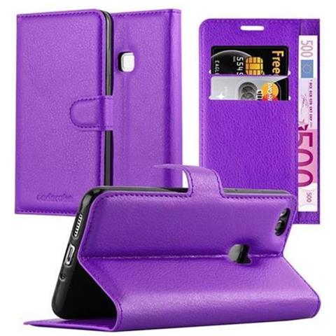 Custodia Compatibile Con Huawei P10 Lite In Violetta Ametista - Coperchio Protettiva Con Chiusura Magnetica, Funzione Stand E Tasca Per Le Carte - Foto 1
