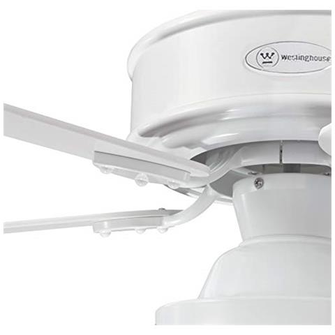 Ventilatori Da Soffitto Per Interni Barnett Da 122 Cm, Kit Di Luce Led Dimmerabile Con Paralume A Gabbia, Telecomando Incluso 55 W, Bianco - Foto 2