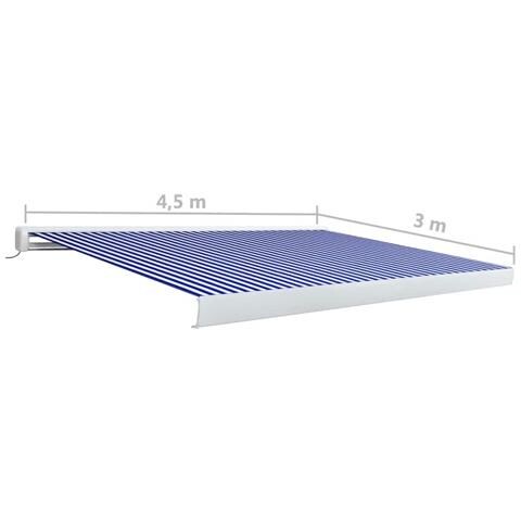 Tenda a Cassonetto Motorizzata 450x300 cm Blu e Bianco - Foto 2
