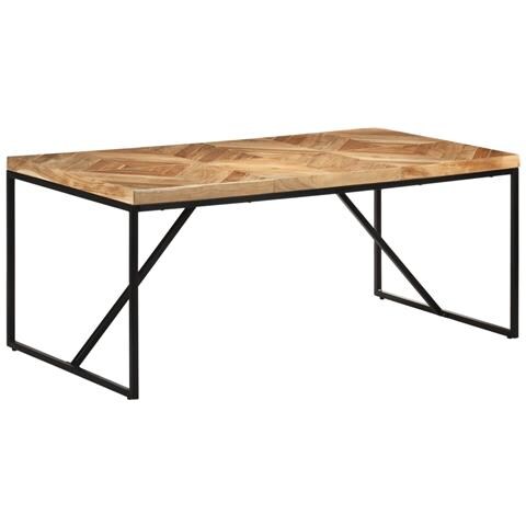 Tavolo Da Pranzo 180x90x76 Cm Legno Massello Di Acacia E Mango - Foto 1