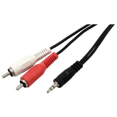 Cavo Audio 2 x RCA / Jack 3.5mm Maschio / Maschio da 15 m Nero - Foto 1