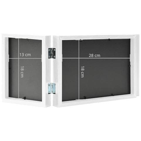 Cornici Portafoto A Libro Bianche 28x18 Cm+2x (13x18 Cm)  - Foto 2