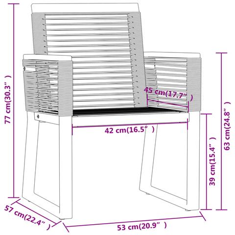 Set Mobili da Pranzo per Giardino 5 pz Nero - Foto 2