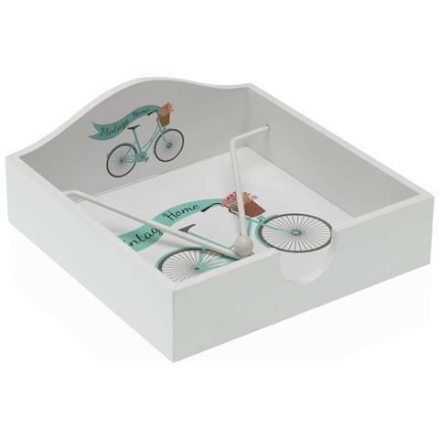 Portatovagliolo Bicicletta Legno 18 X 7 X 18 Cm - Foto 1