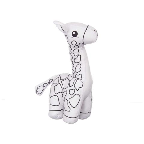 Peluche Da Colorare Bianco Nero Stoffa 17 X 22 X 9 Cm Giraffa (8 Unità) - Foto 3