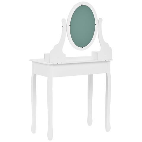 Toeletta Con Specchio E Sgabello Galaxie Bianco - Foto 9