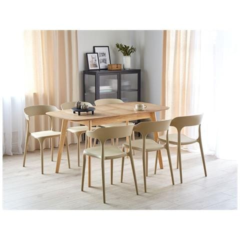 Tavolo Da Pranzo Estensibile Madox Rovere Chiaro 120/150 Cm 75 Cm - Foto 1