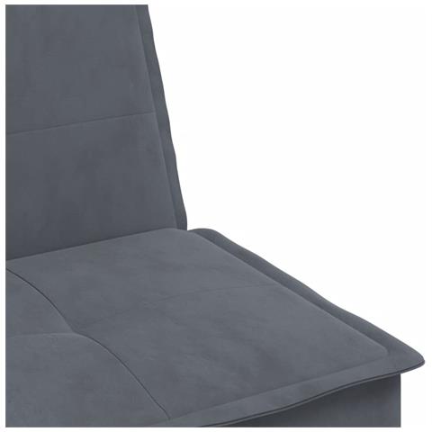Divano Letto A L Grigio Scuro 255x140x70 Cm In Velluto - Foto 8