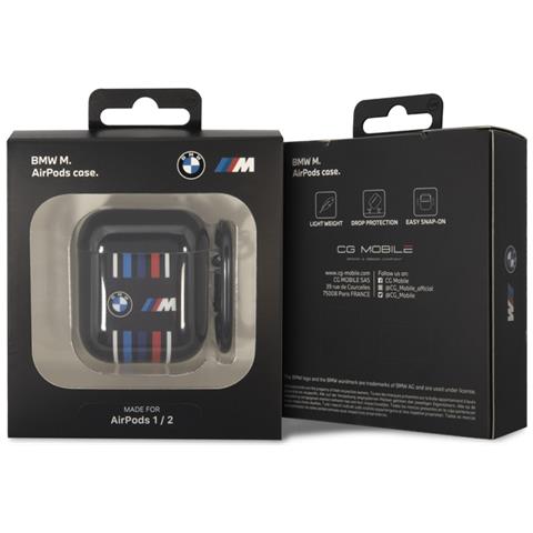 Cover Per Airpods 1 E 2 M Sport Anti-urto In Silicone, Nero - Foto 3