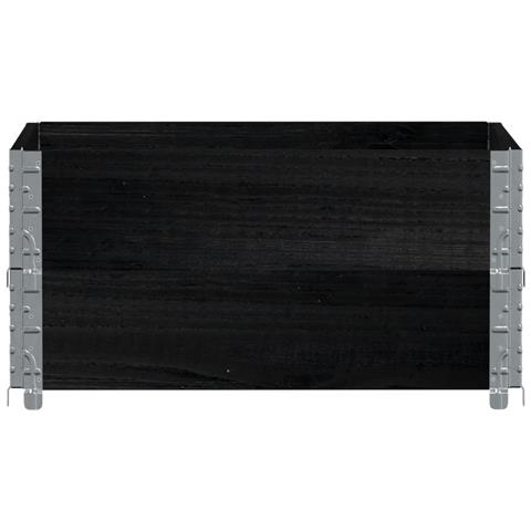 Fioriera Da Giardino Nera 80x60 Cm In Legno Massello Di Pino - Foto 3