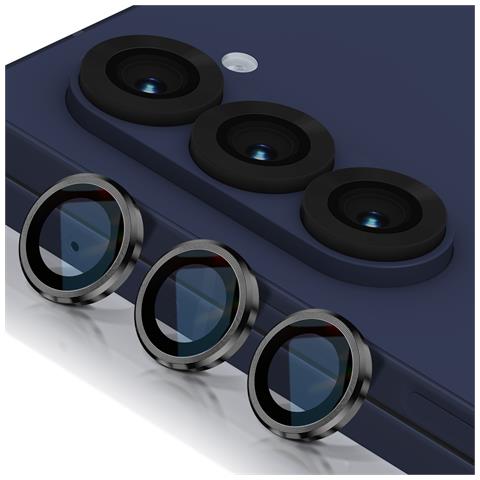 Proteggifotocamera Per Samsung Z Fold6 Vetrino 9h Bordo Metallo, Nero - Foto 2