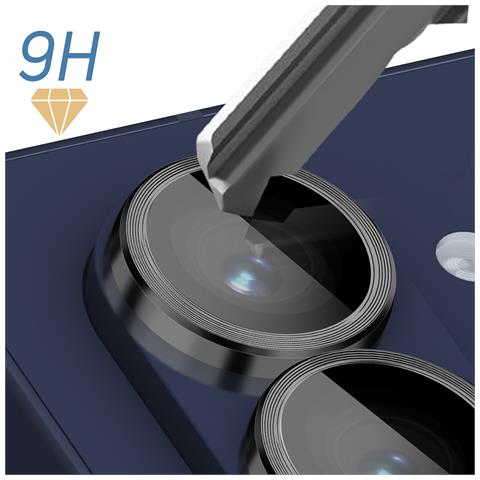Proteggifotocamera Per Samsung Z Fold6 Vetrino 9h Bordo Metallo, Nero - Foto 5