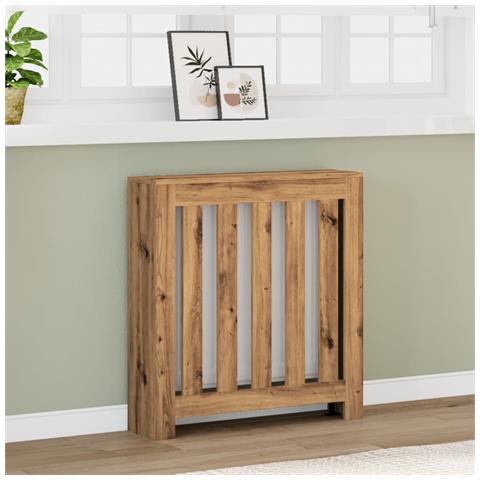 Copertura Termosifone Rovere Artigianale 78x20x82cm In Legno - Foto 1