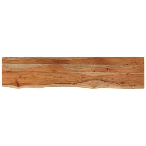 Mensola A Muro 90x20x2,5cm Rettangolare Legno Acacia Bordi Vivi - Foto 2