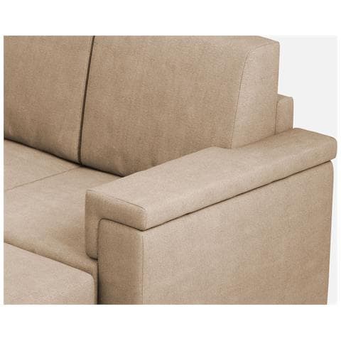 Divano Marrak 2 Posti (due Sedute Da 60cm) + Pouf Misure Esterne L. 148 P. 155 Colore Beige - Foto 2
