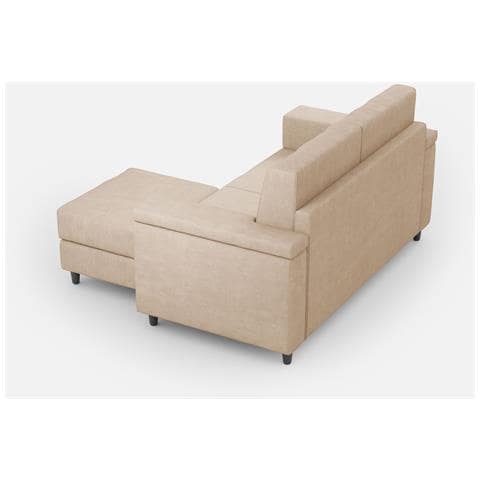 Divano Marrak 2 Posti (due Sedute Da 60cm) + Pouf Misure Esterne L. 148 P. 155 Colore Beige - Foto 5