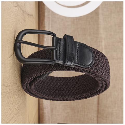 Cintura Elastica Intrecciata Senza Fori Brown M - Foto 2