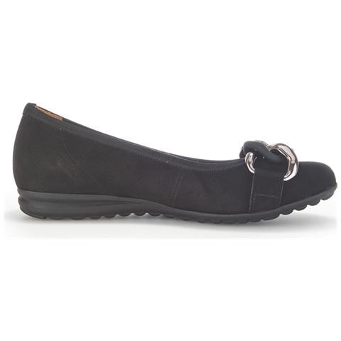 Black Casual Closed Ballerinas Ballerine Pelle Scamosciata /nabuk Scarpe Donna Nero Eu 37, 42.625.47 - Foto 2