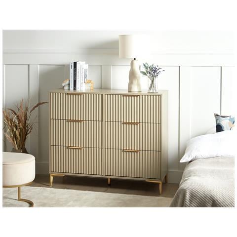 Cassettiera 6 Cassetti Walcott Beige - Foto 1