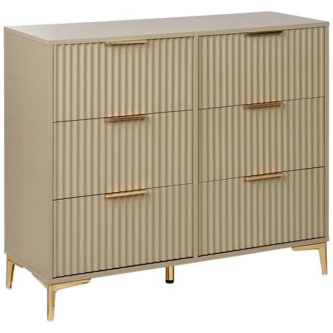 Cassettiera 6 Cassetti Walcott Beige - Foto 2