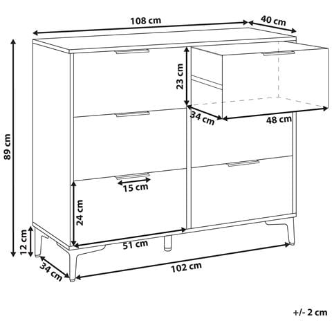 Cassettiera 6 Cassetti Walcott Beige - Foto 7