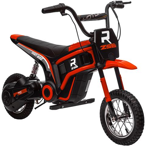Moto Elettrica per Bambini con Acceleratore Manuale, 2 Velocità 8-16km /h, Età 8-12 Anni, Rosso - Foto 1