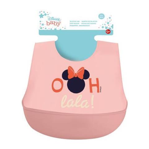 Bavaglino Per Neonati Con Chiusura Regolabile E Tasca Raccogli-briciole, Rosa - Foto 2