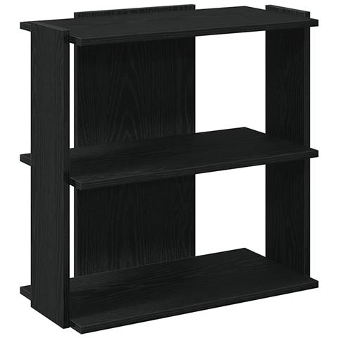 Libreria A 3 Ripiani Nera 60x30x60 Cm In Legno Multistrato - Foto 2