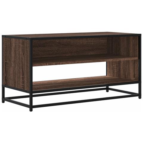 Mobile Tv Rovere Marrone 91x40x46 Cm Legno Multistrato Metallo - Foto 2