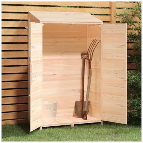 Capanno Da Giardino 102x52x174,5 Cm In Legno Massello Di Abete - Foto 2