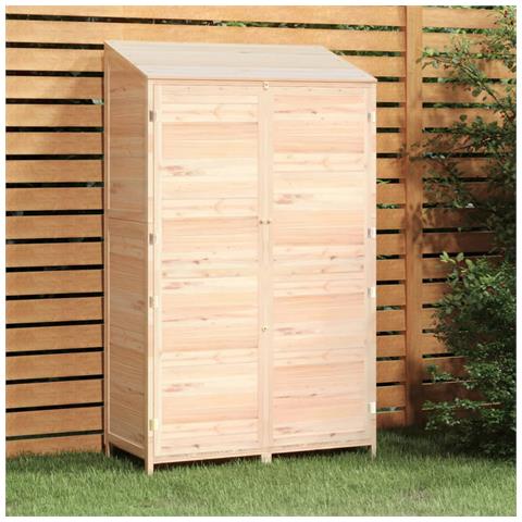 Capanno Da Giardino 102x52x174,5 Cm In Legno Massello Di Abete - Foto 8