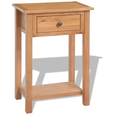 Tavolo Consolle 50x32x75 Cm In Massello Di Rovere - Foto 2