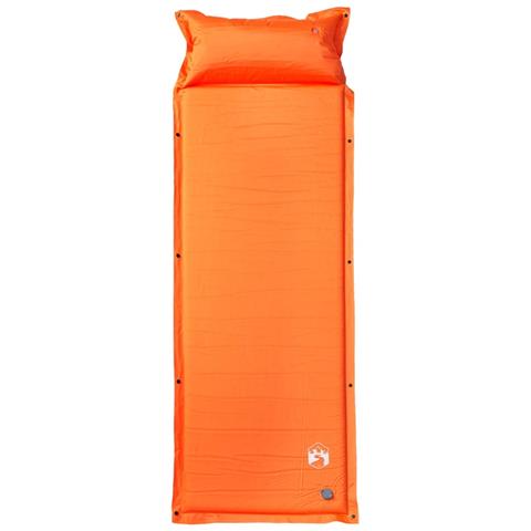 Materasso Campeggio Autogonfiabile Cuscini 1 Persona Arancio - Foto 2