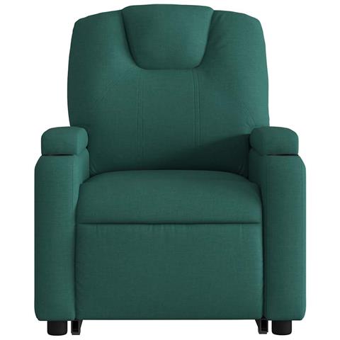 Poltrona Alzapersona Massaggiante Elettrica Verde Scuro Tessuto - Foto 9