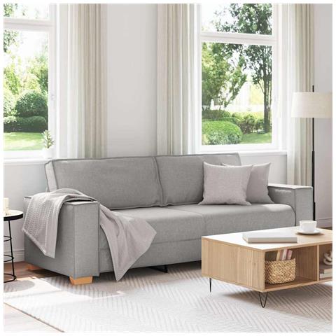 Divano a 3 posti Grigio Nuvola 180 cm in Tessuto - Foto 2