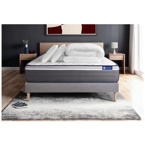 Pacchetto Letto Completo - Materasso 160x200cm + Box Spring Con Doghe (kit) + 2 Cuscini + Piumino - Actilatex Plus - Foto 1