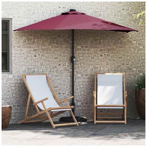 Ombrello da giardino Rosso bordò 294 x 150 x 223 cm Tessuto - Foto 2