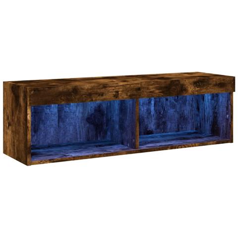Mobile Porta TV con Luci LED Rovere Fumo 100x30x30 cm - Foto 1