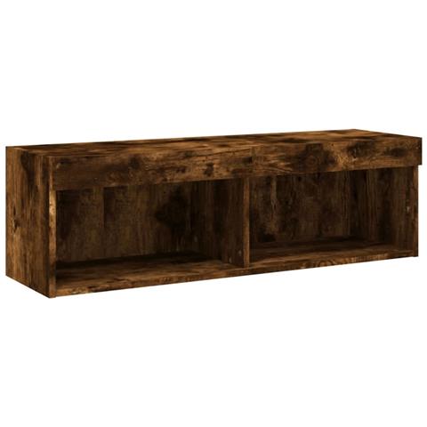 Mobile Porta TV con Luci LED Rovere Fumo 100x30x30 cm - Foto 9