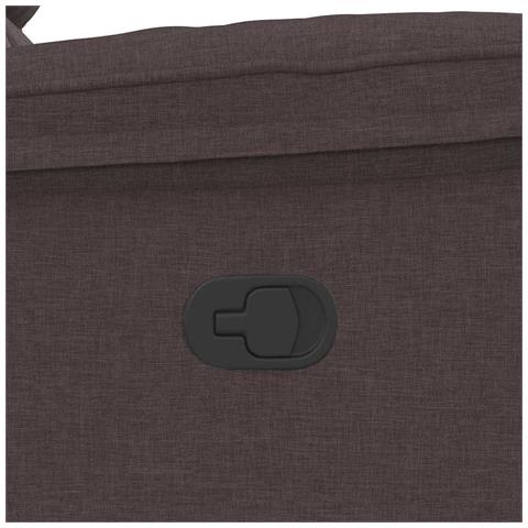 Poltrona Reclinabile Marrone Scuro in Tessuto - Foto 9