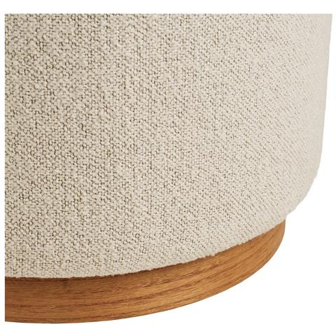 Pouf Daisy - Bianco - Poliestere - 50x50x41 Cm - Foto 4