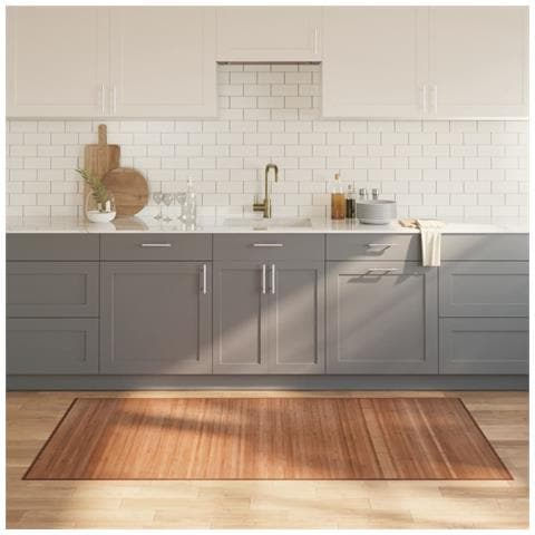 Tappeto Rettangolare Naturale 100x200 cm in Bambù - Foto 2